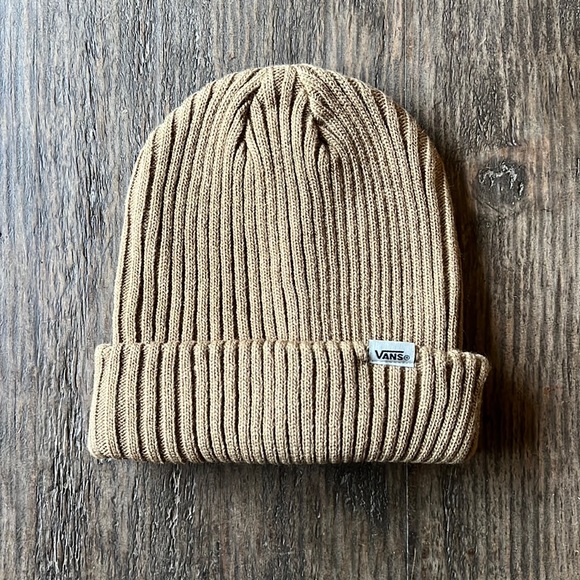 Vans Other - Vans “Clipped Cuff” Beanie. Camel-Tan with tan/off white Vans logo tag. NWT